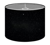 Fabric Drum Lamp Shade Twinkling Star Field Overlay Texture Black Vintage Funky Medium Linen Decorative Lampshades 13inch Set of 1 for Table Lamps, Floor Lamps,Ceiling Lamp