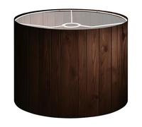 Fabric Drum Lamp Shade Wood Texture Brown Wooden Planks Dark Brown Wood Texture Vintage Funky Medium Linen Decorative Lampshades 13inch Set of 1 for Table Lamps, Floor Lamps,Hanging Lamp