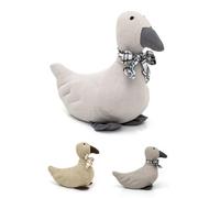 Fabric Duck Doorstop | Duck Door Stop with Gingham Bow Bird Door Stopper | Novelty Indoor Duck Shaped Door Stop Decorative Weighted Door Stopper ~ 24cm - Colour Varies One Supplied