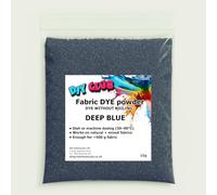 Fabric Dye Powder Multicolor Shades for Cotton, Polyester, Wool & More | Non-Toxic Textile Dye, Clothes, Jeans DIY Crafts, Fabric Restoration (Deep Blue)