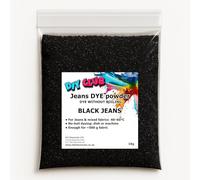 Fabric Dye Powder Multicolor Shades for Cotton, Polyester, Wool & More | Non-Toxic Textile Dye, Clothes, Jeans DIY Crafts, Fabric Restoration (Black Jeans)