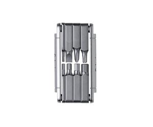 Fabric EightTool - Foldable Multitool for Cycling: 8 in 1 - Hex Keys, Torque, Screwdriver - Compact Bike Repair Tool - Silver - FTL-02