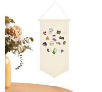 Fabric Enamel Pin Organiser - Wall Hanging Badge, Brooch Storage, Creative Banner for Collector's Pen with Strong Fabric Design, Tidy Organiser for Living Room, Children's Room