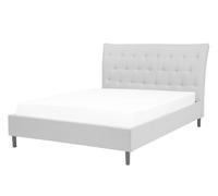 Fabric EU Double Size Bed Grey SAVERNE