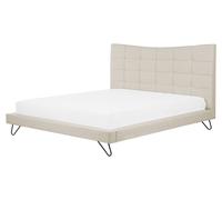 Fabric EU King Size Bed Beige LANNION