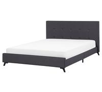 Fabric EU King Size Bed Dark Grey AMBASSADOR