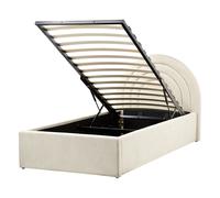 Beliani Kids Ottoman Bed Anet Fabric Beige 90 X 200 Cm (Eu Single)