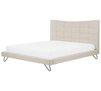 Fabric EU Super King Size Bed Beige LANNION