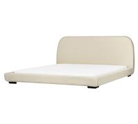 Fabric EU Super King Size Bed Beige ROISEL