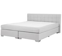 Fabric EU Super King Size Divan Bed Light Grey ADMIRAL