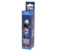 Fabric Fashion Spray Paint Permanent Art & Craft T-Shirt Textiles Assorted Colours (Black)