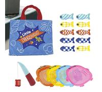 Fabric Fishing Set - Interactive Learning Game for Children | Gentle Sensory Toy for Early Childhood Development Engaging Sorting Matching Activity for Boys Girls Families
