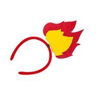 Fabric Flame Shaped Headband Tulle Skirt for Women Role Play Event Stage Performance or Halloween Celebration Supply Flames Hair Accessories for Photography