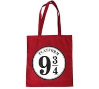 Fabric Flavours Harry Potter Canvas Tote Bag - Reusable Eco Shopping Bag with House Crest - Official Licensed Gift for Fans & Students (Platform 9 3/4)