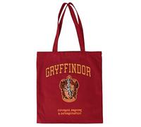 Fabric Flavours Harry Potter Canvas Tote Bag - Reusable Eco Shopping Bag with House Crest - Official Licensed Gift for Fans & Students