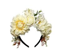 Fabric Floral Headband for Women Adjustable Hair Accessory with Realistic Flowers Ideal for Daily Use Event Weddings Hairband with Realistic Blooms