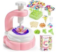 Fabric Flower Bouquet Craft Kit - DIY Arts & Crafts for Kids Ages 4+, Creative Toy Gift, DIY Fabric Flower Bouquets Toys, Flowers Marking Kits for 4+ Year Old Girls,Parent-Child Interactive Toy