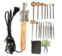 Fabric Flower Crafting Iron Tool - Adjustable Temperature with 17 Petal Shaping Heads & Anti-Scalding Bracket for DIY Floral Arrangements
