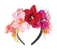 Fabric Flower Headpiece Red Lily Hair Band for Women Adults
