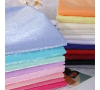 Fabric for Sewing 1PCS Glossy Organza Glitter Fabric Shiny Wire By The Meter for Hanfu Horse-face Skirt Curtain DIY Sewing Soft Smooth Cloth White Pink Cotton Material(Black)