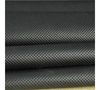 Fabric for Sewing Black Tooling Perforated Genuine Leather Sheet Cowhide for DIY Sewing Crafting for Steering Wheel Gloves Cotton Material(30x60cm)