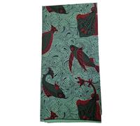 Fabric for Sewing Dresses, African Ankara Wax Print Fabric, 100% Cotton, by The Metre, 6 Yards, Arts and Crafts Projects Material for Bag Making Patchworks, Quilting, Embroidery (Greenfish)
