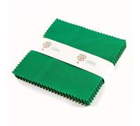 Fabric Freedom Treetop Green Colour 5" Squares Charm Pack Solid Plain Dyed Quilting Cotton 40 Fabric Squares - 5" by 5" - 100% Cotton Fabric for Crafts, Patchwork, Sewing