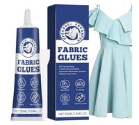 Fabric Glue - 50ml Fabric Adhesive | Fabric Tack Glue, Quick-Drying Material Glue For Fabric, Long-Lasting Fabric Fusion Glue Patch Adhesive For Crafts, Upholstery, Material, Textile, Felt And Badges