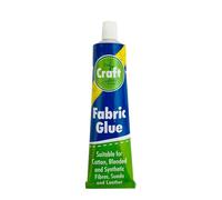 Fabric Glue 50ml for Clothes - Quick Dry Adhesive for DIY Craft Projects Repairs Suitable for Cotton, Blended and Synthetic Fibres, Suede & Leather