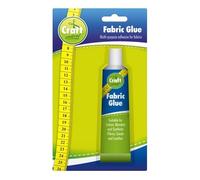 Fabric Glue 50ml Tube - Strong Permanent Adhesive for Clothes, Textiles, Denim, Cotton, Leather & Repairs - Washable, Flexible & Clear Drying