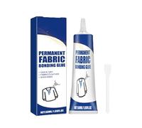 Fabric Glue - Clear Waterproof Adhesive | Strong Bonding Repair Glue | Permanent Fix for Clothing Canvas Patches | No Sew Solution for Fabric Crafts | Easy Application with Hold for Projects Garment