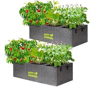 Fabric Grow Bags, 2-Pack Raised Garden Bed with Handle for Vegetable Herbs Gardening, Fabric Plant Pots Planter Indoor Outdoor, 3 sq. ft.