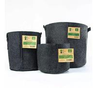 Fabric Grow Bags - Round Black Fabric Pot (1L-80L) with Handles | Breathable & Reusable | Multi-Pack Options: 1, 3, 5, 10 (5, 50L)