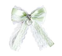 Fabric Hair Accessory with a Delicate Bows and Heart Charm Fashion Hair Decors Ideal for Various Occasion Lovely Floral Accessory with Heart Charm Great for Gifts Everyday Wear