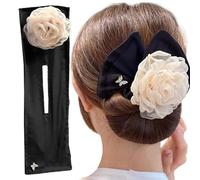 Fabric Hair Bun Maker, Lazy Hair Curler Flower Shape Bun Maker, Ladies Hairpin Femininity Accessory Easy Fast Roll for Beginners for Mother's Day, Birthday