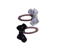 Fabric hair clips, hand-made cute and sweet floral bow clips that won't damage the hair on the side purple