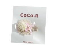Fabric hair clips, handcrafted cute lace pearl bow side clips that won't damage the hair A