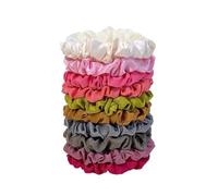 Fabric Hair Rope 10pcs/Set Hair Bands Women Tie Satin Silk Scrunchies Simple Girls Fabric Loop Rope Headwear(Color-11)