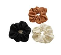Fabric Hair Rope Autumn Winter Women Corduroy Scrunchie Solid Elastic Hair Bands Ponytail Tie Rope Girl Headwear Accessories(WHITE)