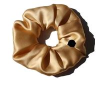 Fabric Hair Tie Extra Large Scrunchies For Women Girls Mulberry Silk Big Oversized Elastic Bands Hair Bobble Ties Ropes Ponytail Holder(6cm Golden)