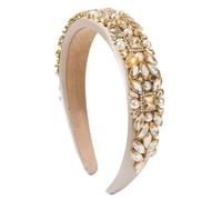 Fabric Headband Diamonds Pearls Hairband Hair Accessories For Women's Party Shining Brightly Hair Band Hoop Girl For Women Girls(Champagne)