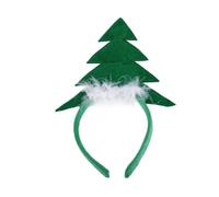 Fabric Headband with Funny Fruit Veggie Design, Green pine tree, A | Adorable Colorful Fruits Vegetables Soft Fabric Hair Ornament, Comfortable Cloth Hair Band for Teens Adults