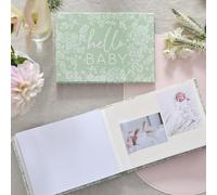 Ginger Ray Fabric Hello Baby Shower Photo Album with 24 pages Self Adhesive Photo and Blank Pages