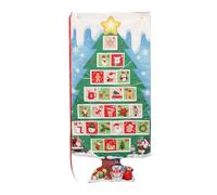 Fabric Holidays Countdown Calendar - Wall Hanging Advent Decoration with Pockets, Fabric Wall Calendar Design, Reusable Christmas Calendar | 24 Days Countdown Calendar with Numbered Pockets F