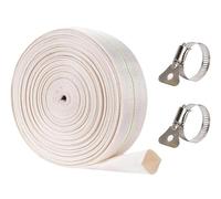 Fabric Hose 1 1/4 Inch Flat Hose 1 Roll 32 mm 10 m Suction Hose Garden Pump with Stainless Steel Hose Clamp for Dirty Water Pumps and Garden Pump Agriculture Industry