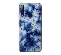 Fabric Indigo Tie Dye Case Cover For LG W30 Pro