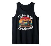 Fabric is My Love Language Sewing Heart Tank Top