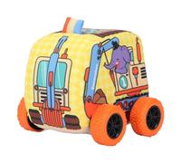 Fabric Kids Pull Back Car Cartoon Animal Theme Soft Cotton Filled Vehicle Toy for Toddlers 1 to 3 Years Old No Batteries Needed (Type B)