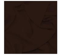 Fabric King Online Premium Crepe Chiffon Plain Dyed Soft Polyester Sheer Fabric 44/45" | 112cm Wide | Decoration, Craft & Dress Bridal Material | Sold by The Metre (Chocolate Brown, 1 METRE)