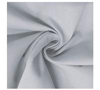 Fabric Kings ONLINE 100% Polycotton Blended Dyed Plain Fabric Dress Craft Material 45" - 112cm Wide Per Metre (SILVER, 1 METRE)